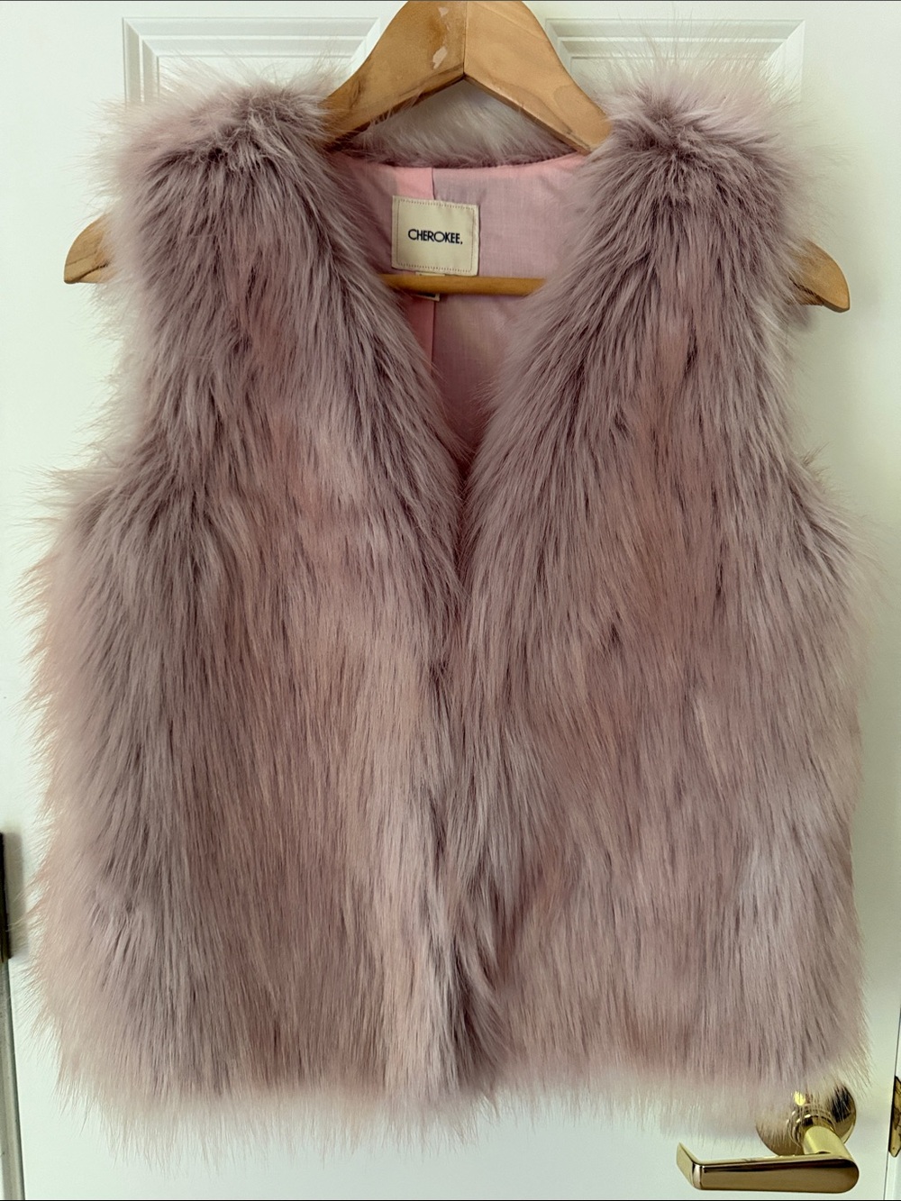 Pink Faux Fur Vest Size  XL